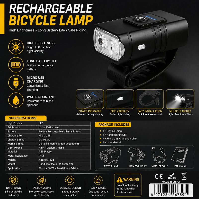 Rechargeable Bicycle Light
