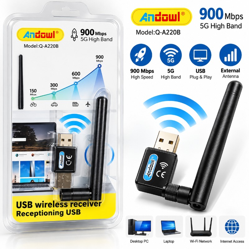 Andowl  Q-A220B Wireless Wi-Fi Adapter