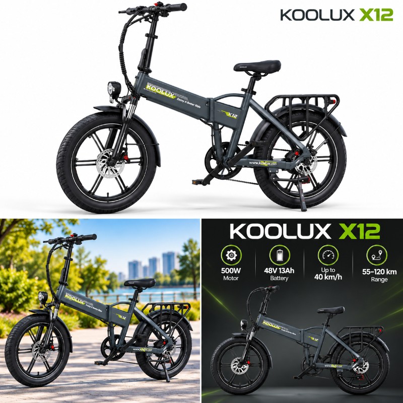 KOOLUX X12 Folding E-Bike Red